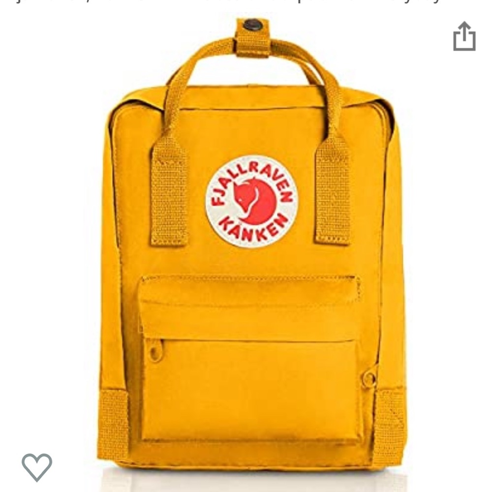 Fjallraven kanken yellow mini backpack
